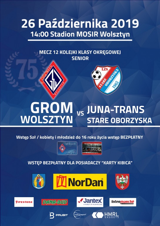 KS GROM WOLSZTYN - LZS Juna-Trans Stare Oborzyska